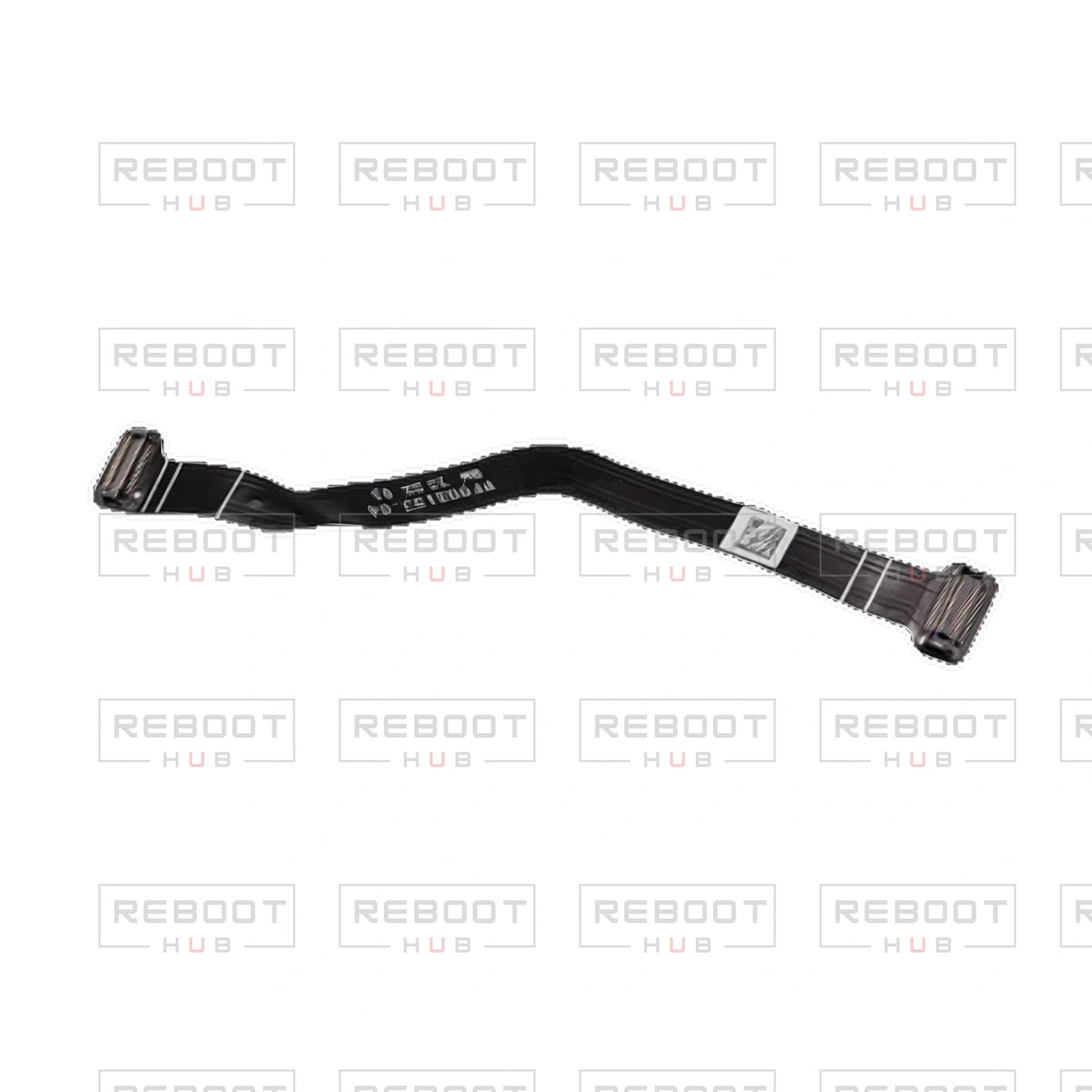 OEM-pulled DJI Avata 2 Gimbal Flexible Flat Cable on white with Reboot Hub watermark overlay — view 4