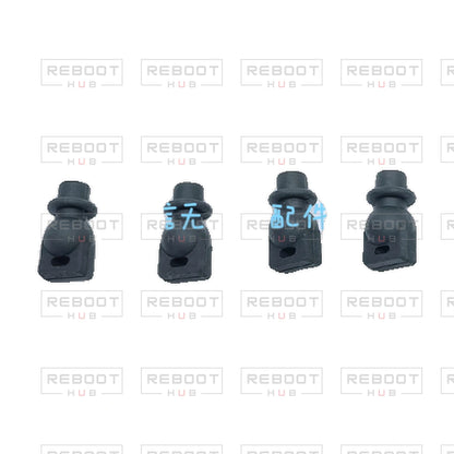 OEM-pulled DJI Avata 2 Gimbal Rubber Damper Set (4 Pieces) on white with Reboot Hub watermark overlay — view 1