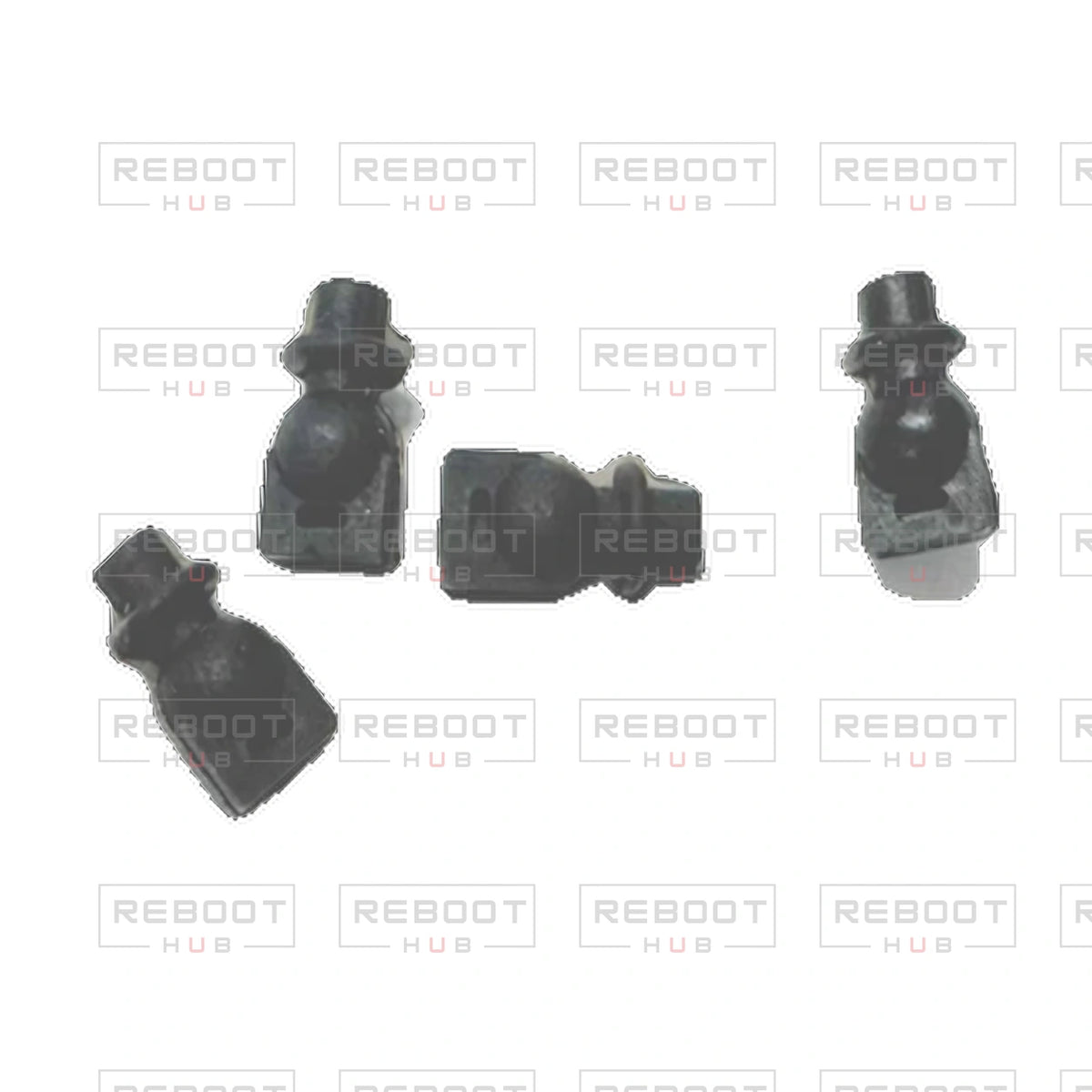 OEM-pulled DJI Avata 2 Gimbal Rubber Damper Set (4 Pieces) on white with Reboot Hub watermark overlay — view 2