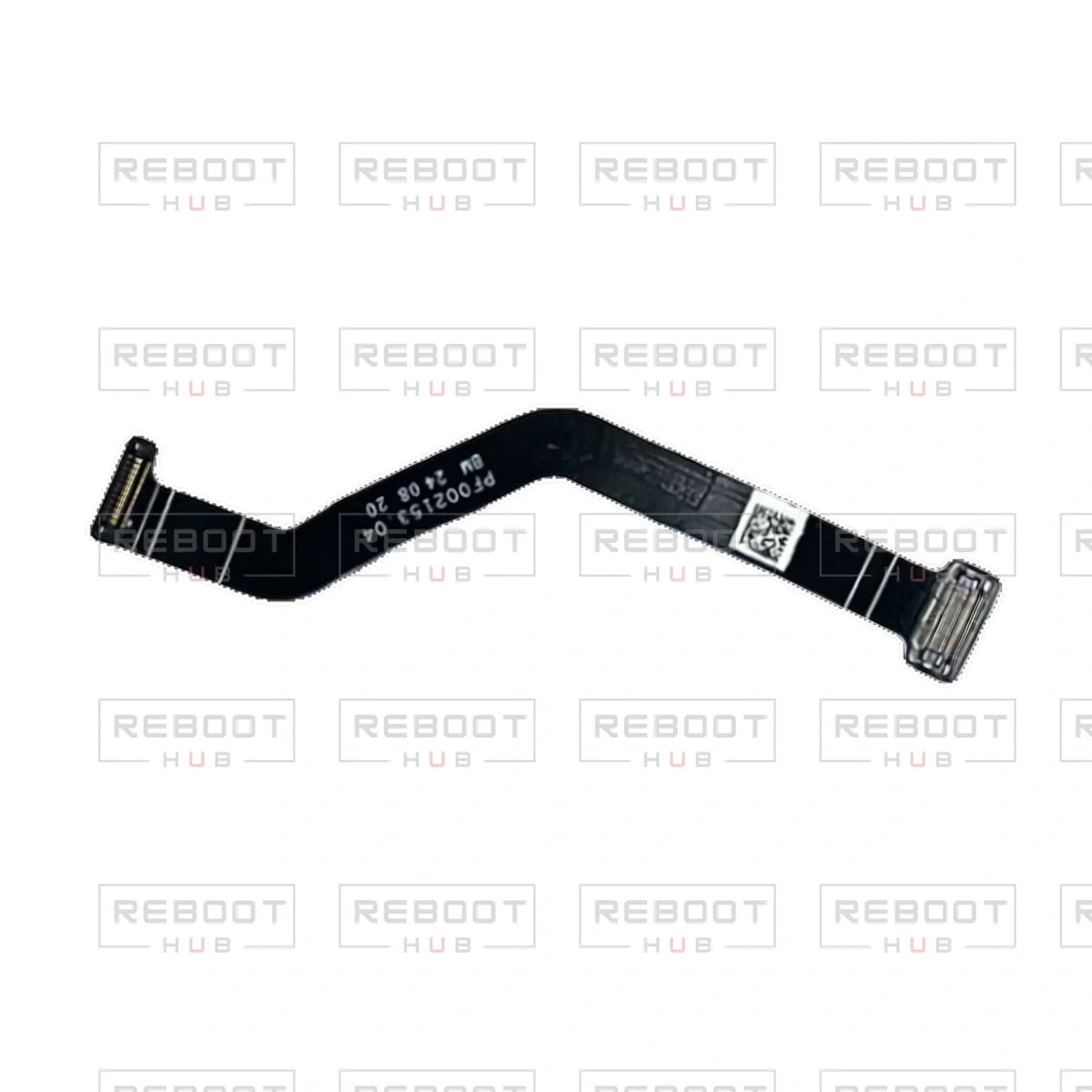 OEM-pulled DJI Avata 2 Gimbal Flexible Flat Cable on white with Reboot Hub watermark overlay — view 3