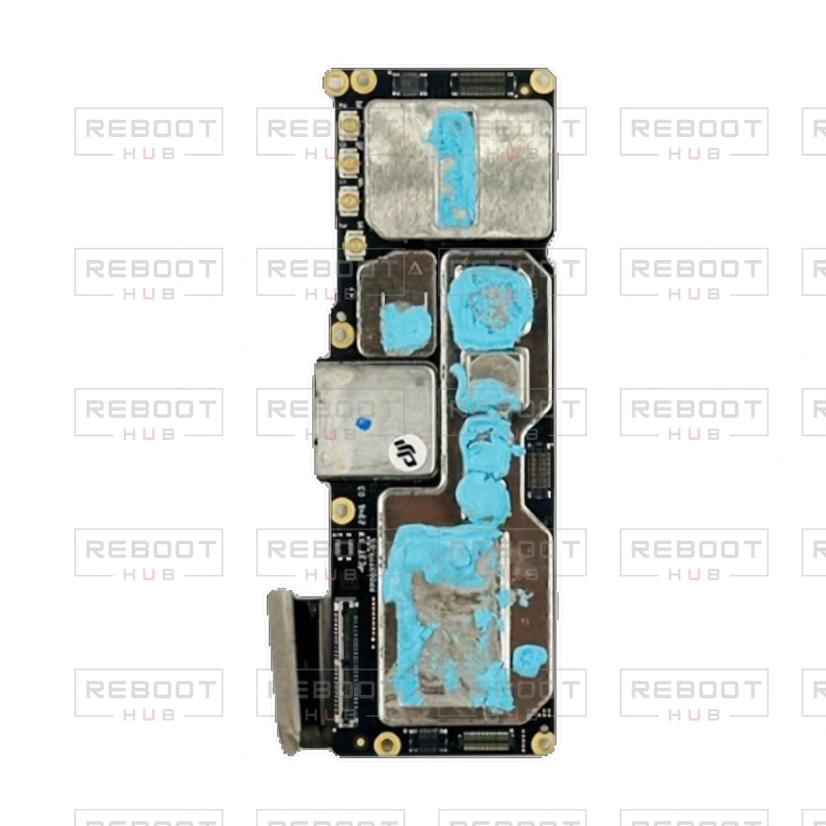Avata 2 Motherboard OEM-pulled part detail view on white with Reboot Hub watermark overlay