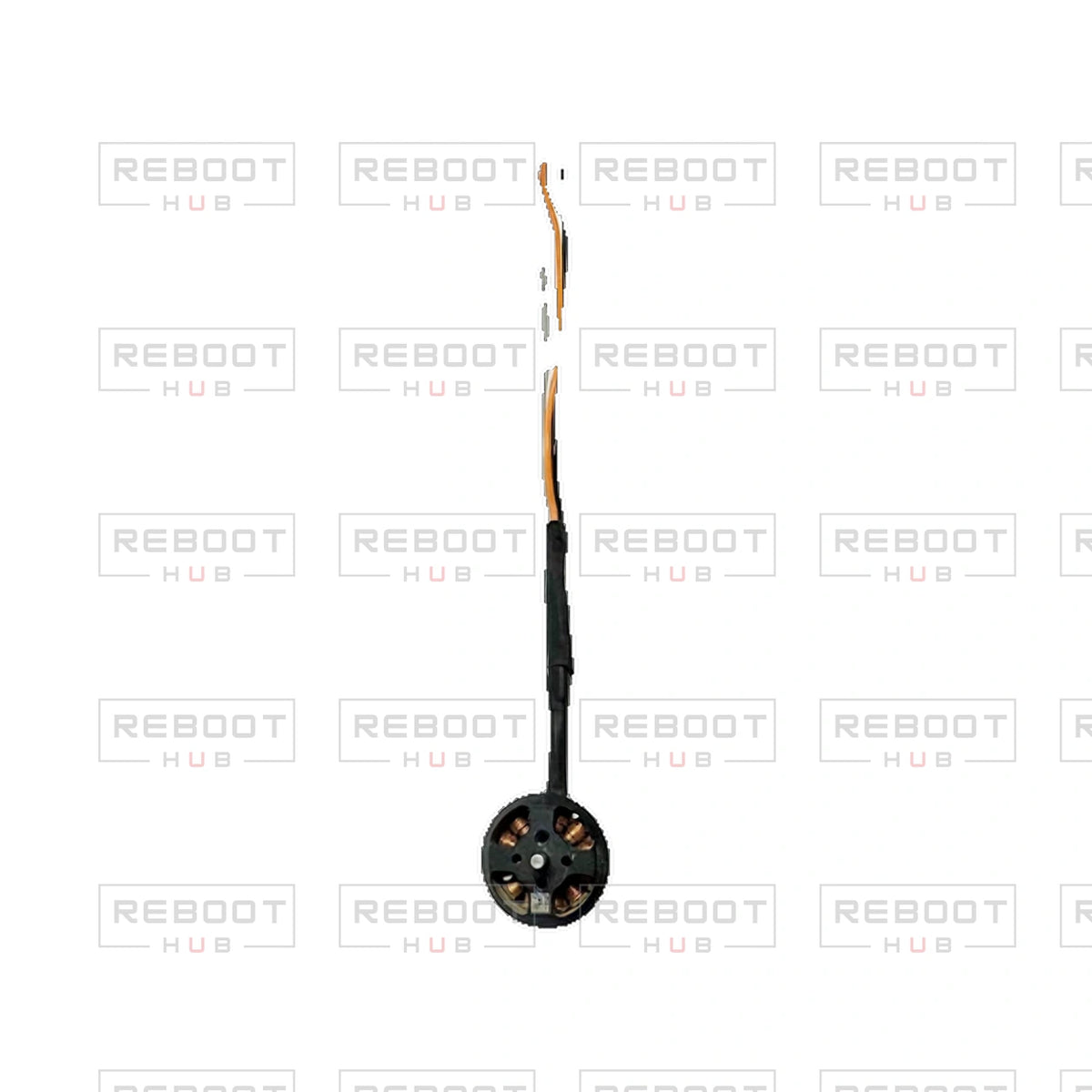 OEM-pulled DJI Avata 2 Rear Motor Left on white with Reboot Hub watermark overlay — view 1