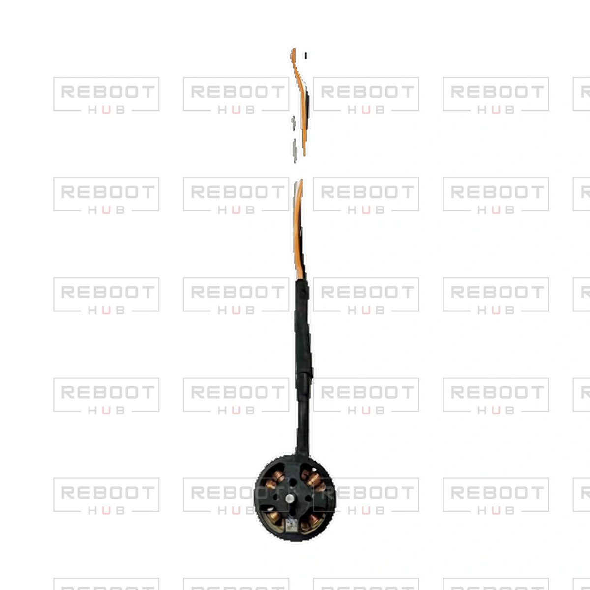 Avata 2 Rear Motor Left OEM-pulled part detail view on white with Reboot Hub watermark overlay