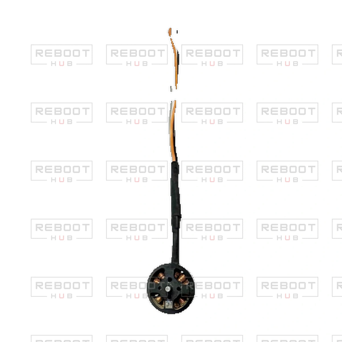Avata 2 Rear Motor Right OEM-pulled part detail view on white with Reboot Hub watermark overlay