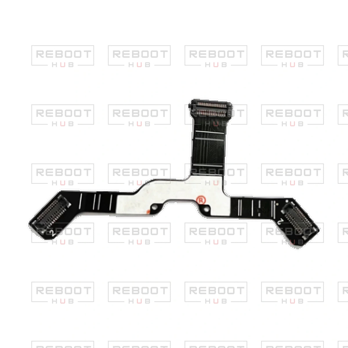 OEM-pulled DJI Avata 2 Rear Vision Flexible Flat Cable on white with Reboot Hub watermark overlay — view 3