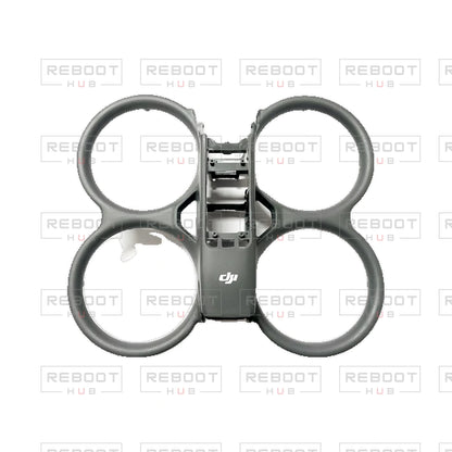 OEM-pulled DJI Avata 2 Upper Shell without Antennas on white with Reboot Hub watermark overlay — view 2