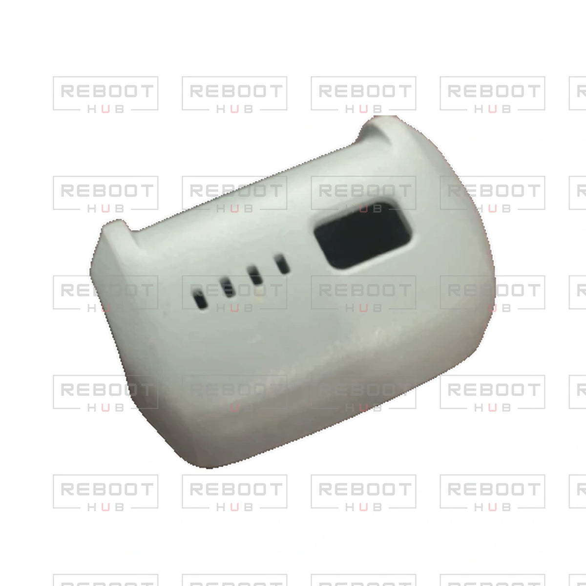 OEM-pulled DJI Avata 360 Battery Shell on white with Reboot Hub watermark overlay — view 1