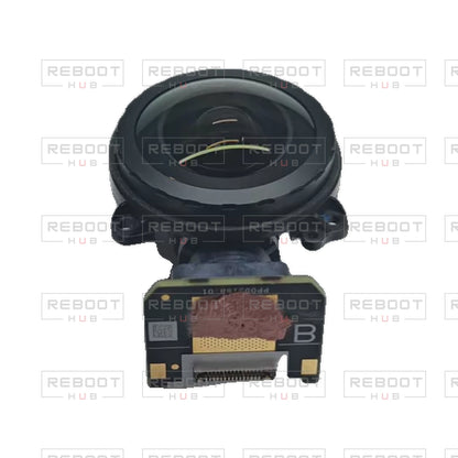 OEM-pulled DJI Avata 360 Camera Lens Module on white with Reboot Hub watermark overlay — view 2