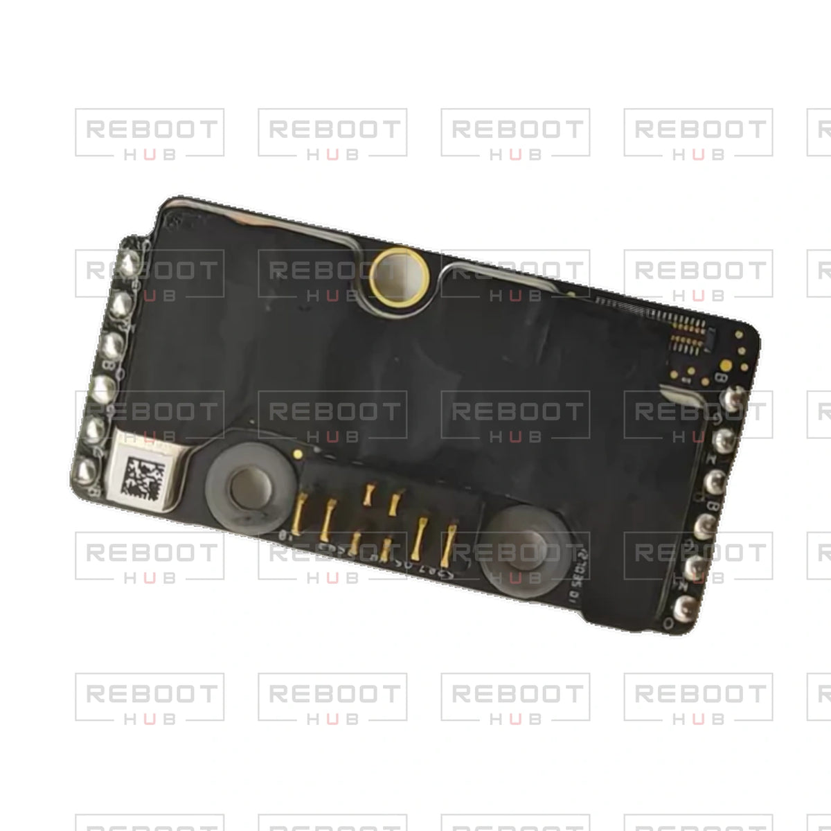 OEM-pulled DJI Avata 360 ESC Board on white with Reboot Hub watermark overlay — view 3