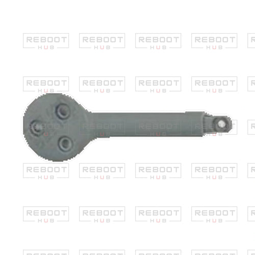 OEM-pulled DJI Avata 360 Front Arm Cover Left on white with Reboot Hub watermark overlay — view 1