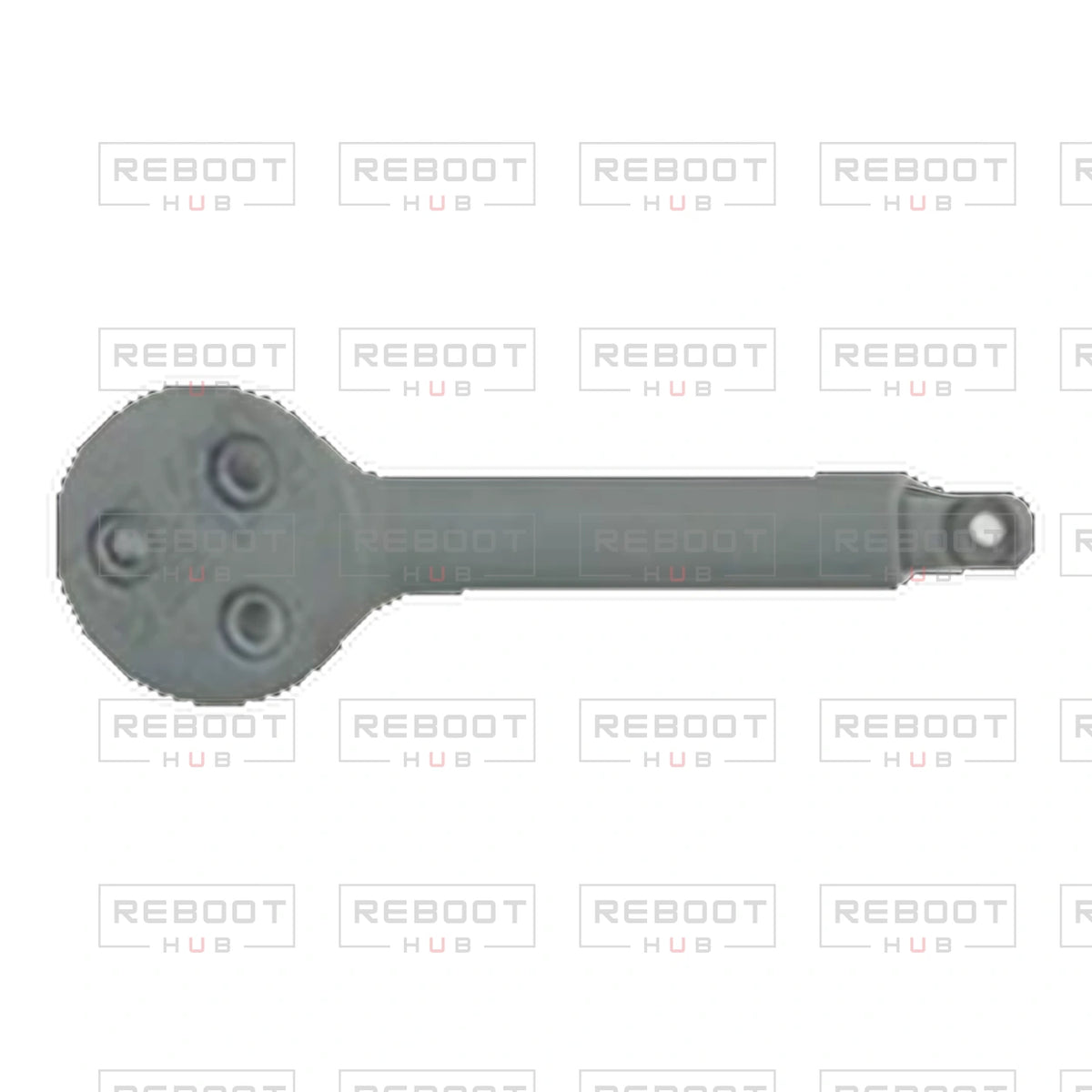 Avata 360 Front Arm Cover Left OEM-pulled part detail view on white with Reboot Hub watermark overlay