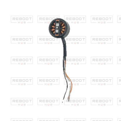 OEM-pulled DJI Avata 360 Front Arm Motor Right on white with Reboot Hub watermark overlay — view 1