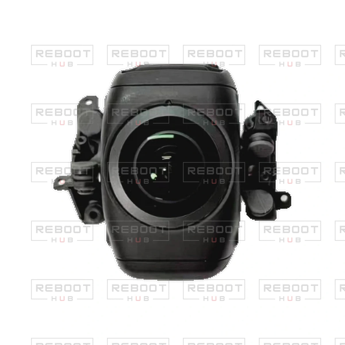 OEM-pulled DJI Avata 360 Gimbal Assembly on white with Reboot Hub watermark overlay — view 1