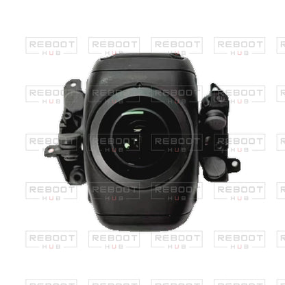 OEM-pulled DJI Avata 360 Gimbal Assembly on white with Reboot Hub watermark overlay — view 1