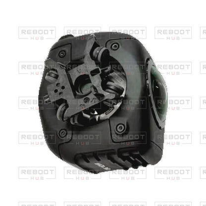 OEM-pulled DJI Avata 360 Gimbal Assembly on white with Reboot Hub watermark overlay — view 3