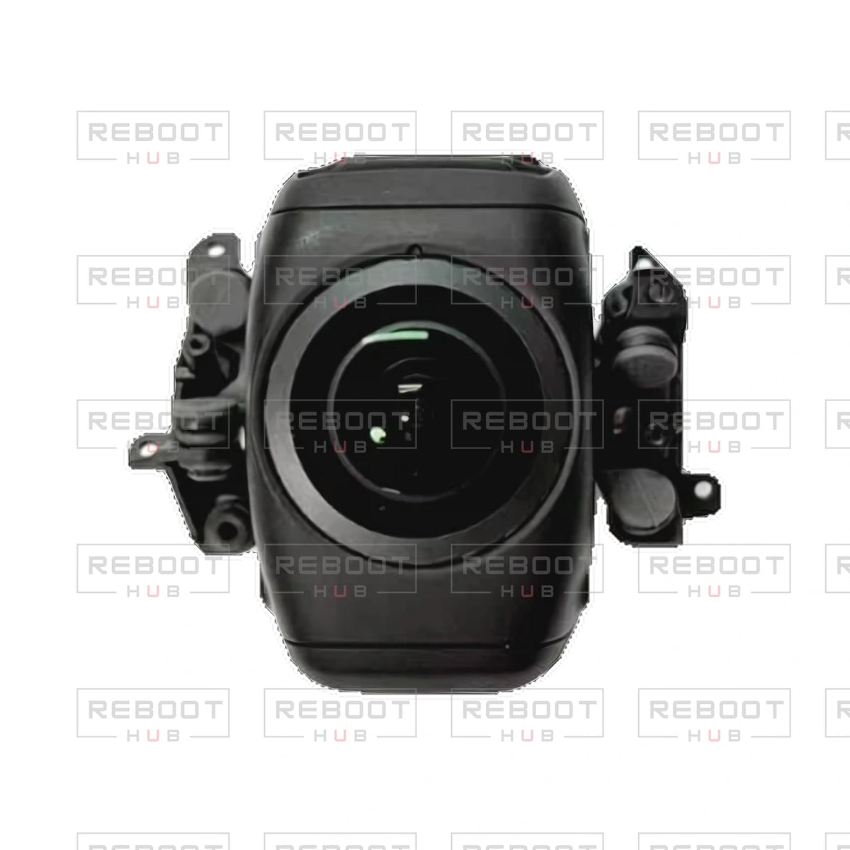 OEM-pulled DJI Avata 360 Gimbal Assembly on white with Reboot Hub watermark overlay — view 4