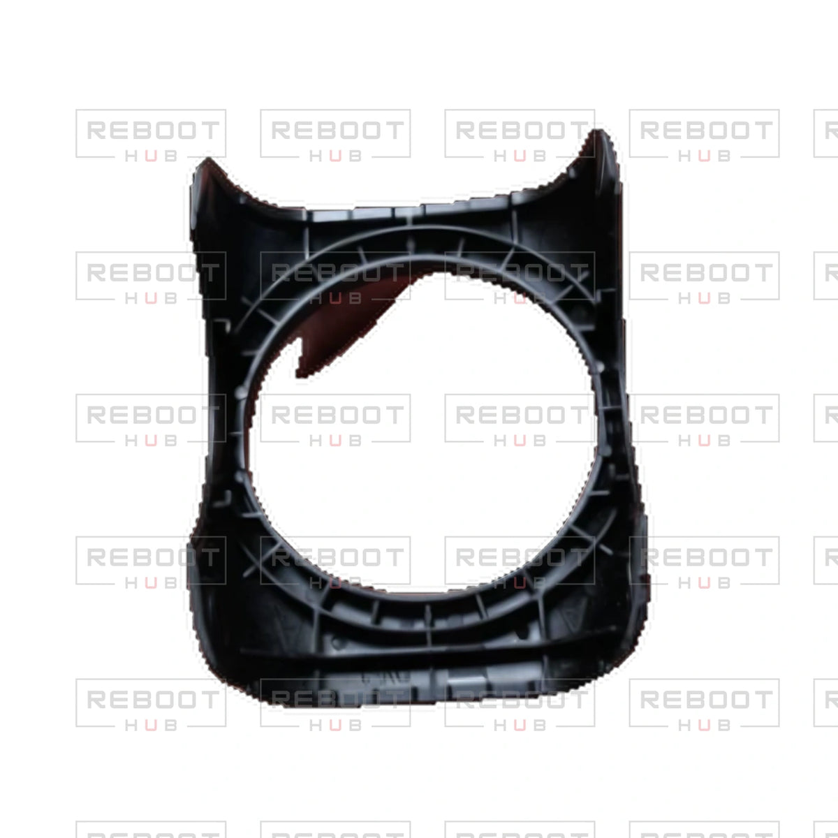 OEM-pulled DJI Avata 360 Gimbal Cover Plate on white with Reboot Hub watermark overlay — view 3