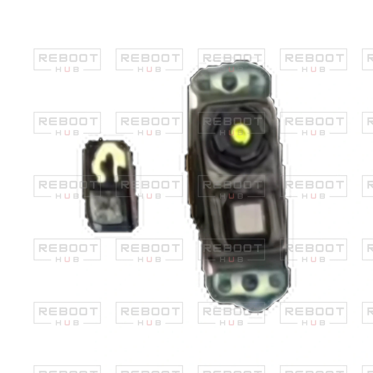 OEM-pulled DJI Avata 360 Infrared Vision Module on white with Reboot Hub watermark overlay — view 1