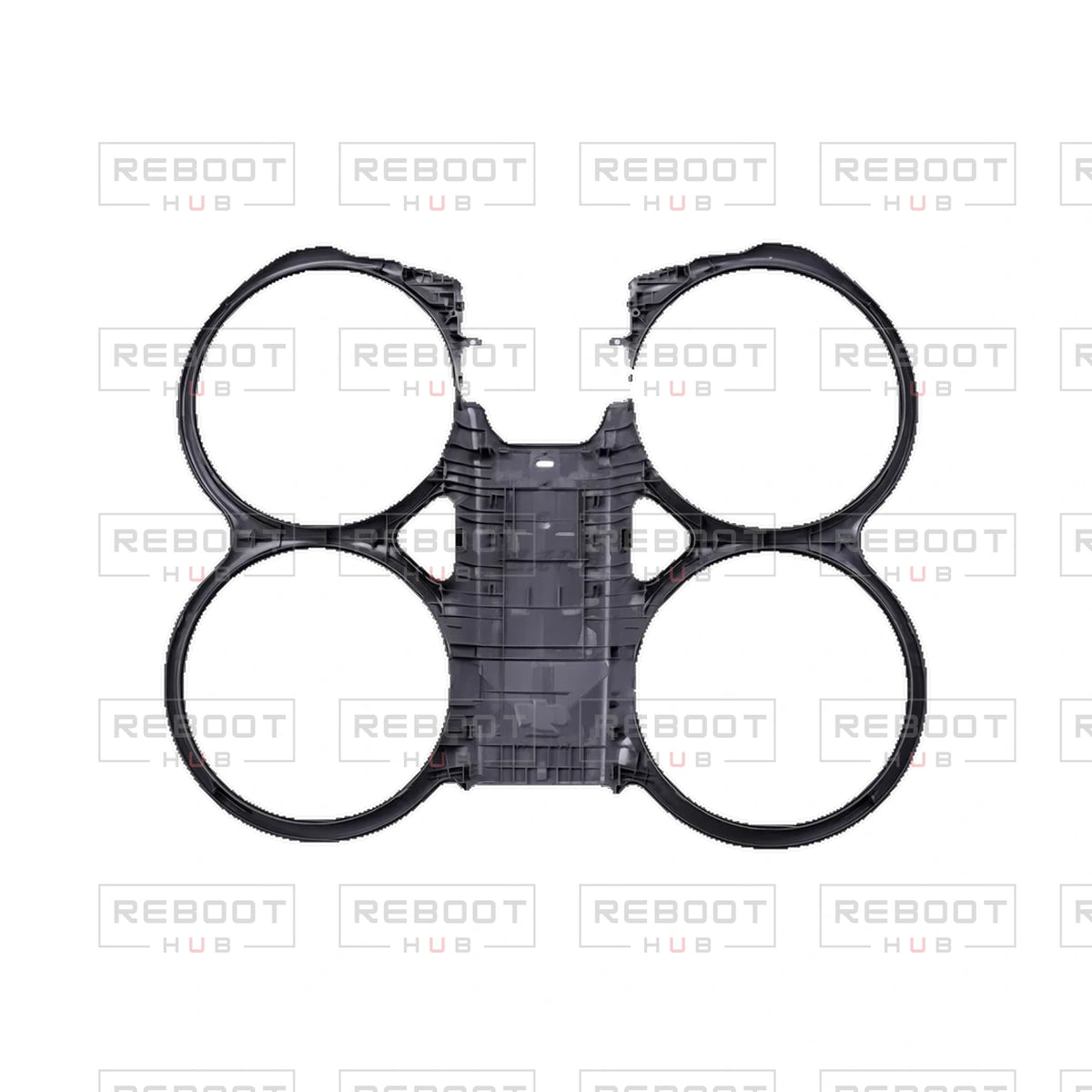 OEM-pulled DJI Avata 360 Middle Frame on white with Reboot Hub watermark overlay — view 2