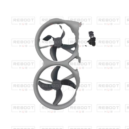 OEM-pulled DJI Avata 360 Motor Protective Cover Set (4 Pieces) on white with Reboot Hub watermark overlay — view 3