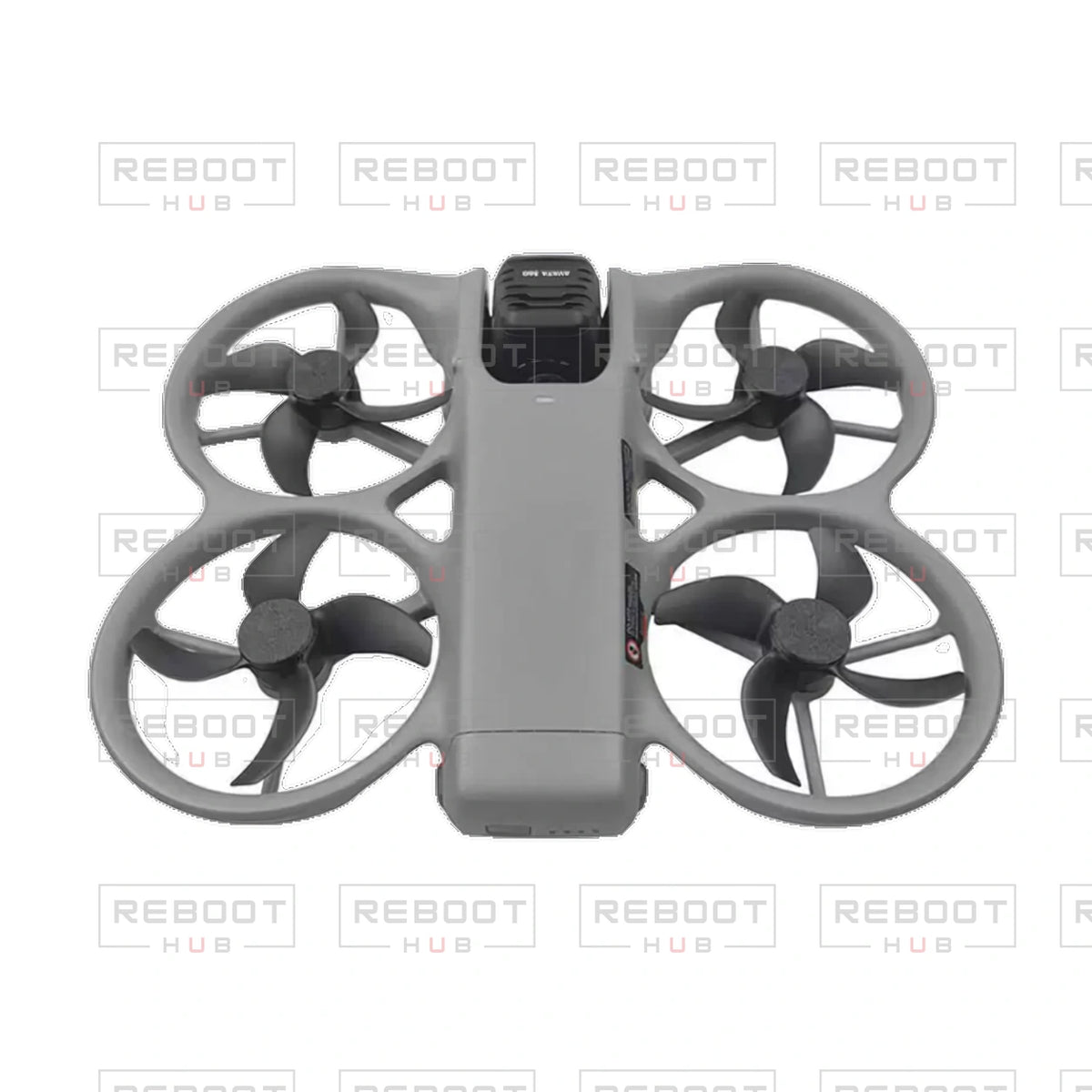 OEM-pulled DJI Avata 360 Motor Protective Cover Set (4 Pieces) on white with Reboot Hub watermark overlay — view 4