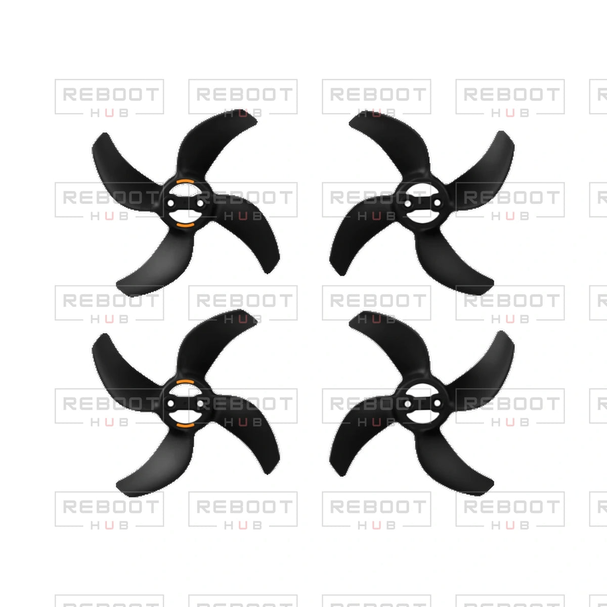 OEM-pulled DJI Avata 360 Propeller Set (4 Pieces) on white with Reboot Hub watermark overlay — view 1