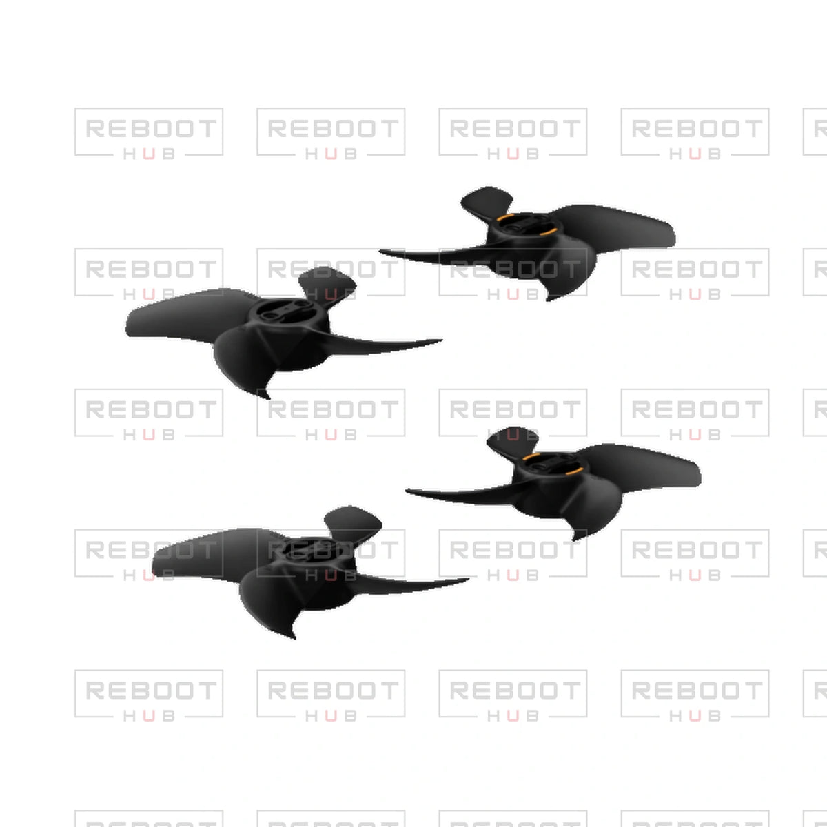 OEM-pulled DJI Avata 360 Propeller Set (4 Pieces) on white with Reboot Hub watermark overlay — view 2