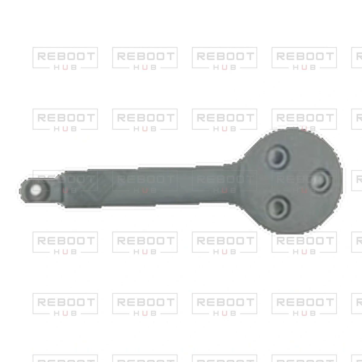 Avata 360 Rear Arm Cover Left OEM-pulled part detail view on white with Reboot Hub watermark overlay