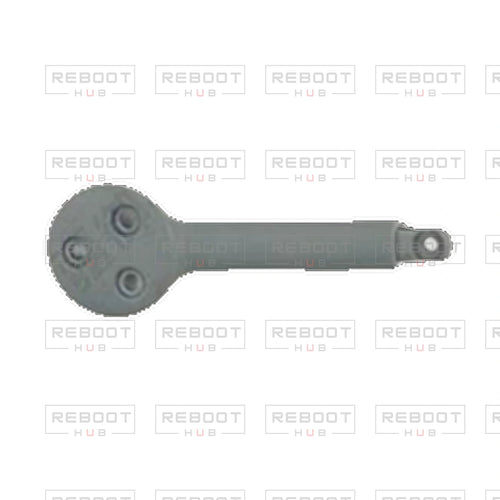 OEM-pulled DJI Avata 360 Rear Arm Cover Right on white with Reboot Hub watermark overlay — view 1