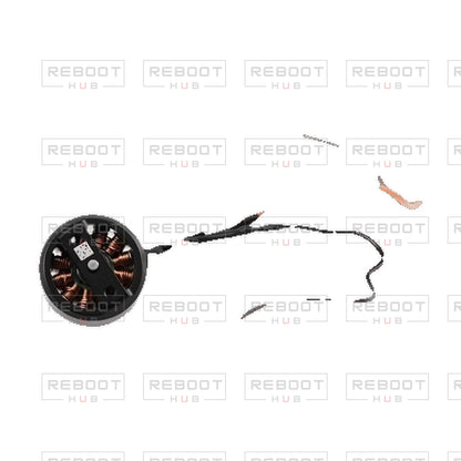 OEM-pulled DJI Avata 360 Rear Arm Motor Right on white with Reboot Hub watermark overlay — view 2