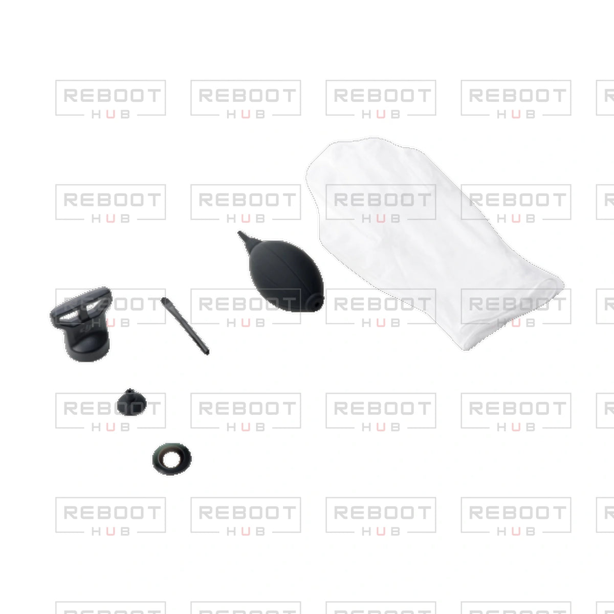 OEM-pulled DJI Avata 360 Replacement Lens Kit on white with Reboot Hub watermark overlay — view 3