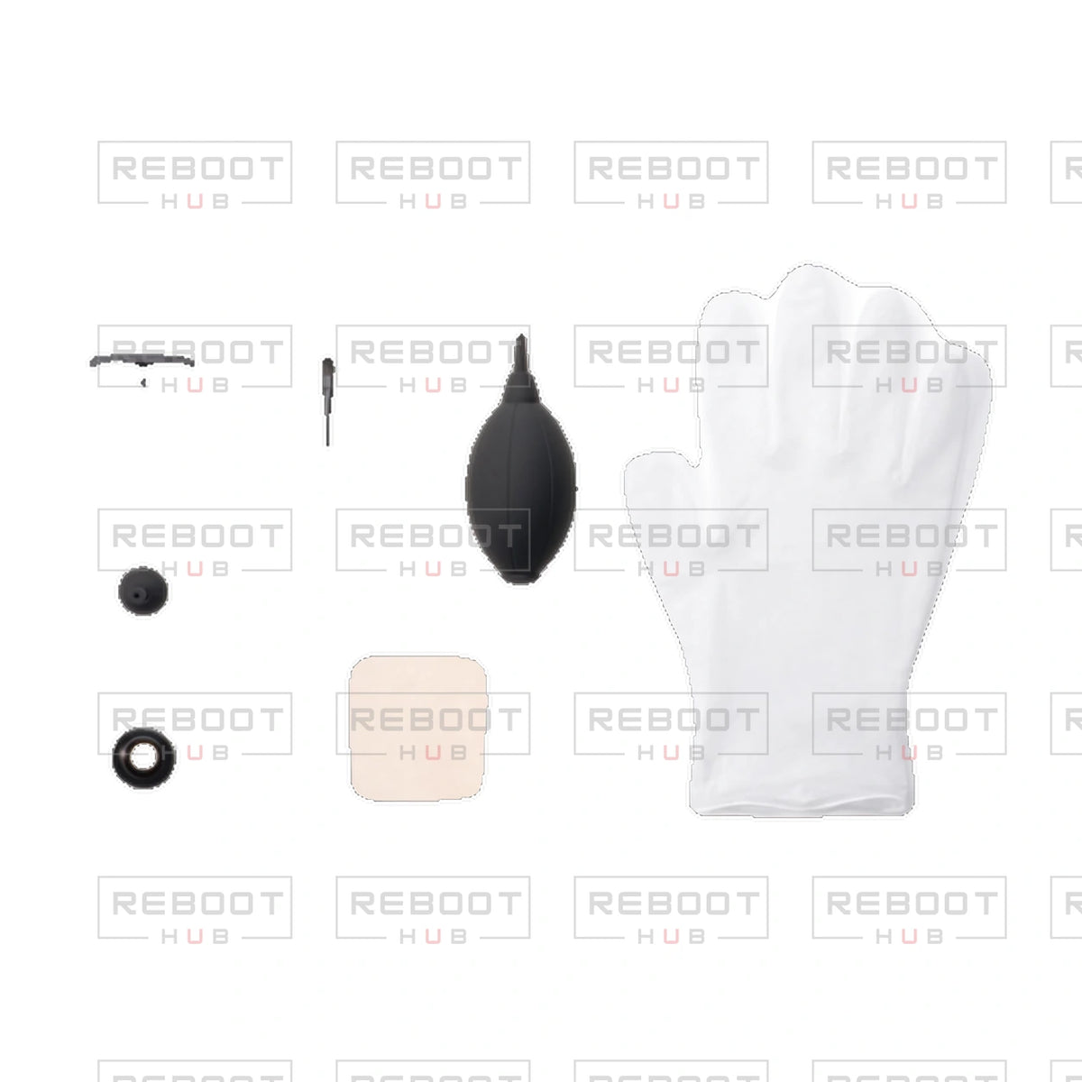 OEM-pulled DJI Avata 360 Replacement Lens Kit on white with Reboot Hub watermark overlay — view 4