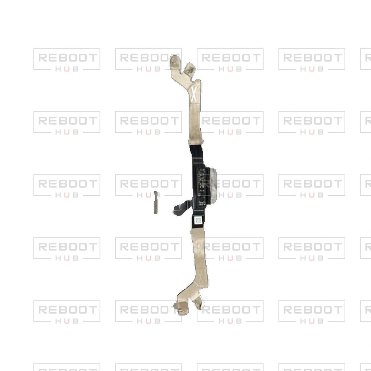 OEM-pulled DJI Avata 360 Vision Flexible Flat Cable on white with Reboot Hub watermark overlay — view 3