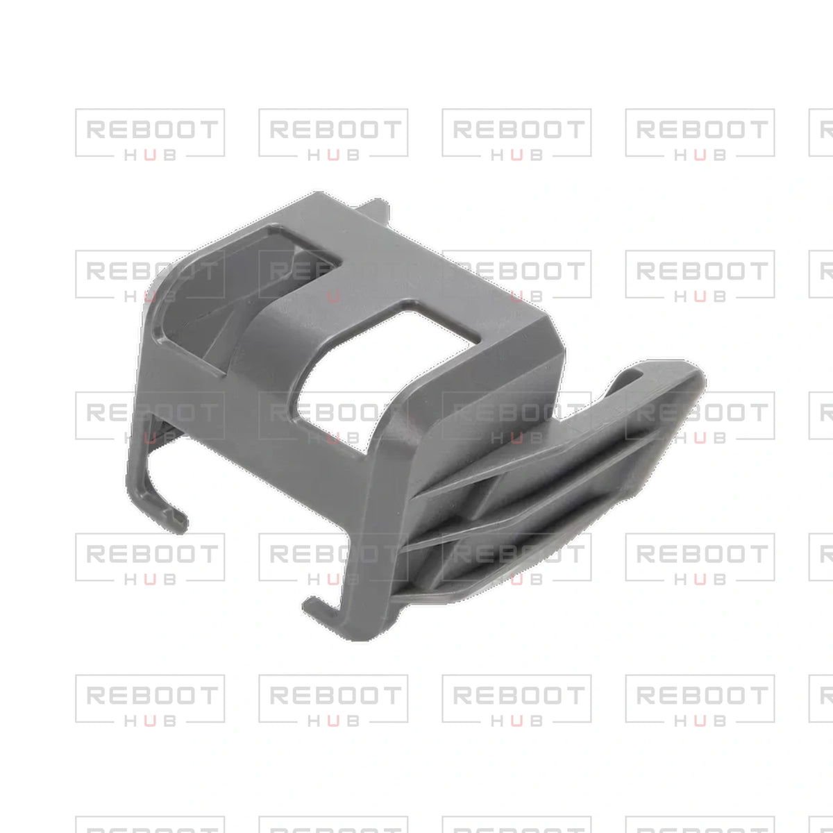 OEM-pulled DJI Avata Battery Retaining Latch on white with Reboot Hub watermark overlay — view 2