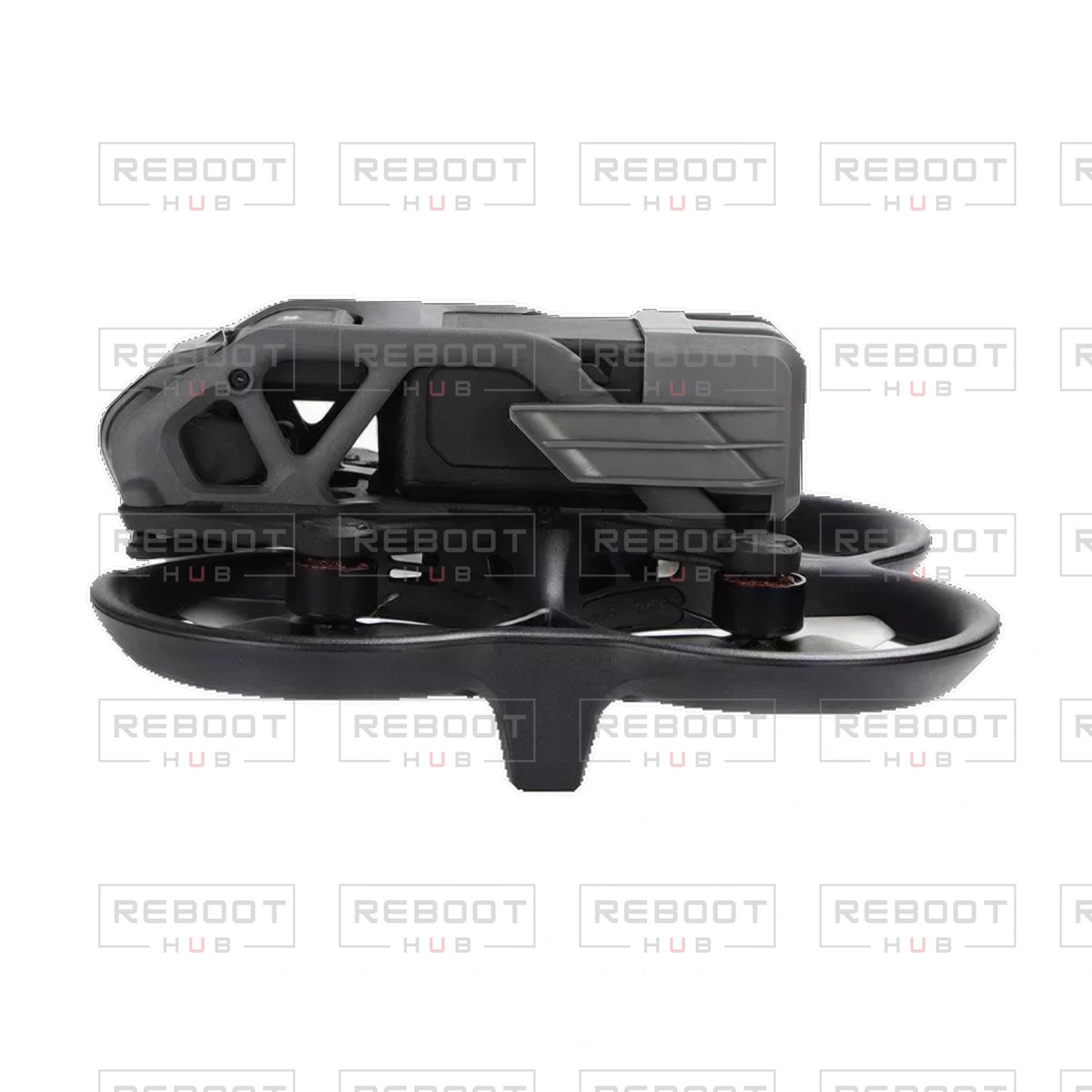 OEM-pulled DJI Avata Battery Retaining Latch on white with Reboot Hub watermark overlay — installed reference