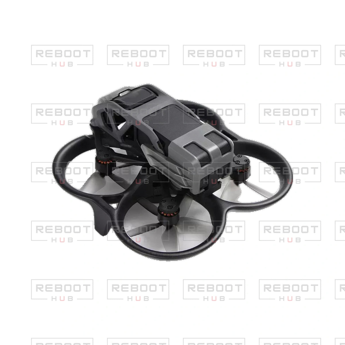 OEM-pulled DJI Avata Battery Retaining Latch on white with Reboot Hub watermark overlay — installed reference