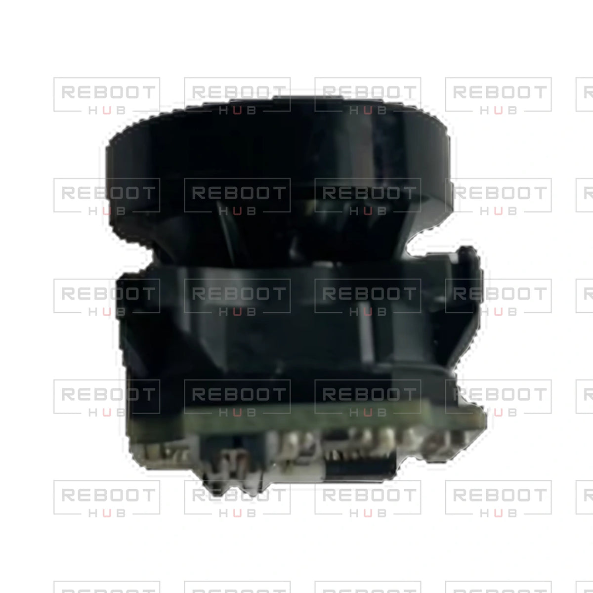 OEM-pulled DJI Avata Camera Lens Core on white with Reboot Hub watermark overlay — view 2