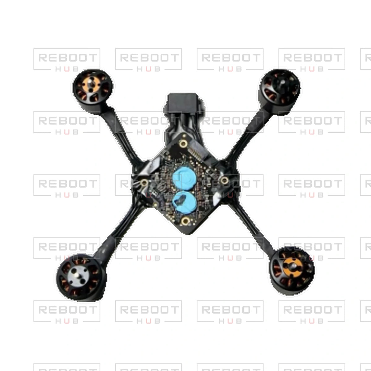 OEM-pulled DJI Avata ESC Board with Four Motors on white with Reboot Hub watermark overlay — view 1