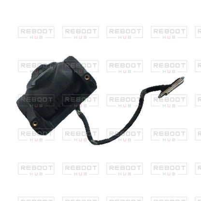 OEM-pulled DJI Avata Gimbal Assembly on white with Reboot Hub watermark overlay — view 1