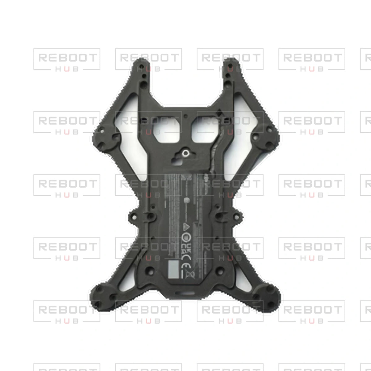 OEM-pulled DJI Avata Middle Frame on white with Reboot Hub watermark overlay — view 1