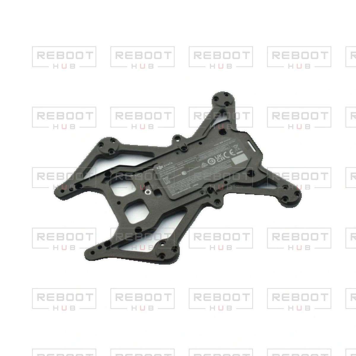 OEM-pulled DJI Avata Middle Frame on white with Reboot Hub watermark overlay — view 2