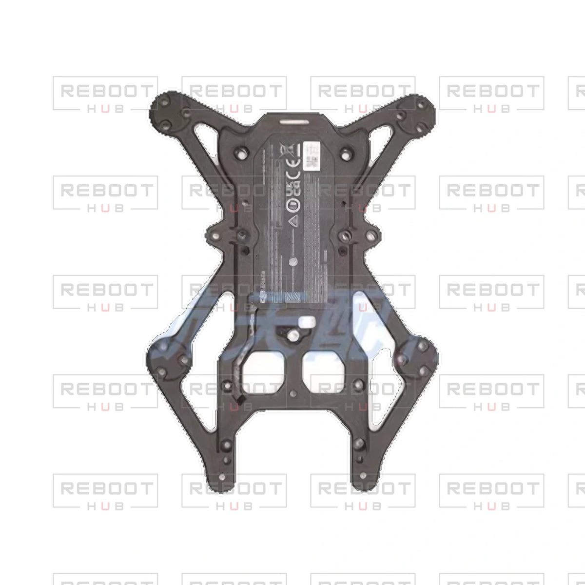 OEM-pulled DJI Avata Middle Frame on white with Reboot Hub watermark overlay — view 3