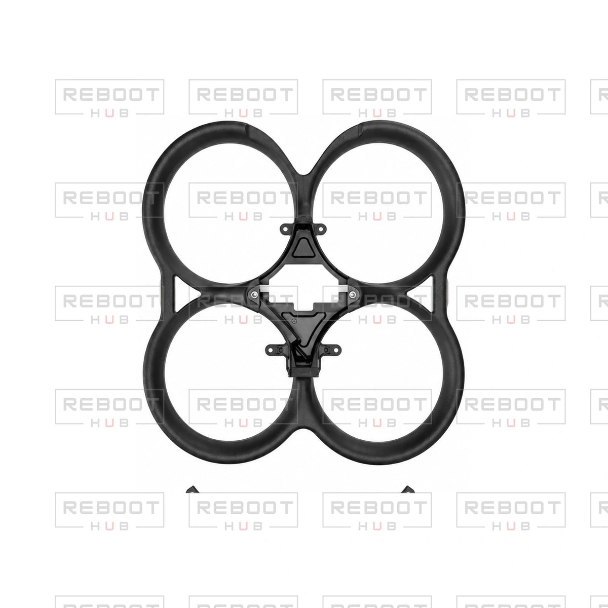DJI Avata Propeller Guard with Cover Plates and Screws - close detail of the same source view on white with Reboot Hub watermark