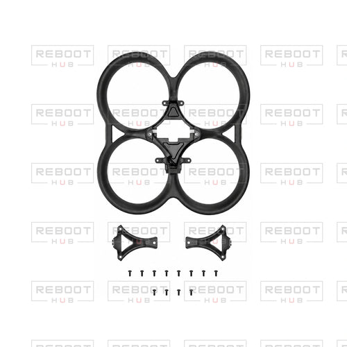 DJI Avata Propeller Guard with Cover Plates and Screws - overall product view on white with Reboot Hub watermark