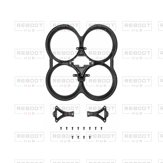 DJI Avata Propeller Guard with Cover Plates and Screws - overall product view on white with Reboot Hub watermark