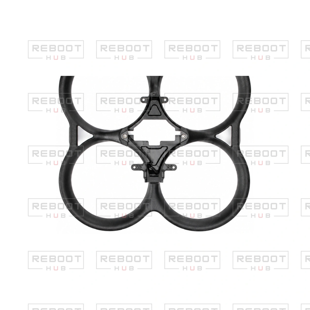 DJI Avata Propeller Guard without Cover Plates or Screws - close detail of the same source view on white with Reboot Hub watermark