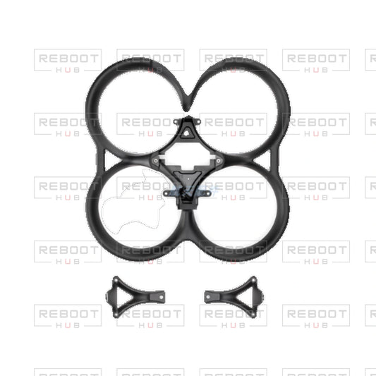 OEM-pulled DJI Avata Propeller Guard without Cover Plates or Screws on white with Reboot Hub watermark overlay — view 1