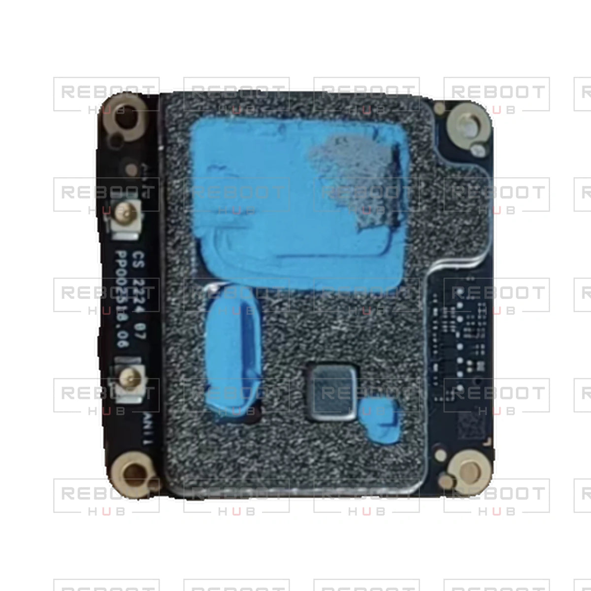 OEM-pulled DJI Avata RF Board on white with Reboot Hub watermark overlay — view 1