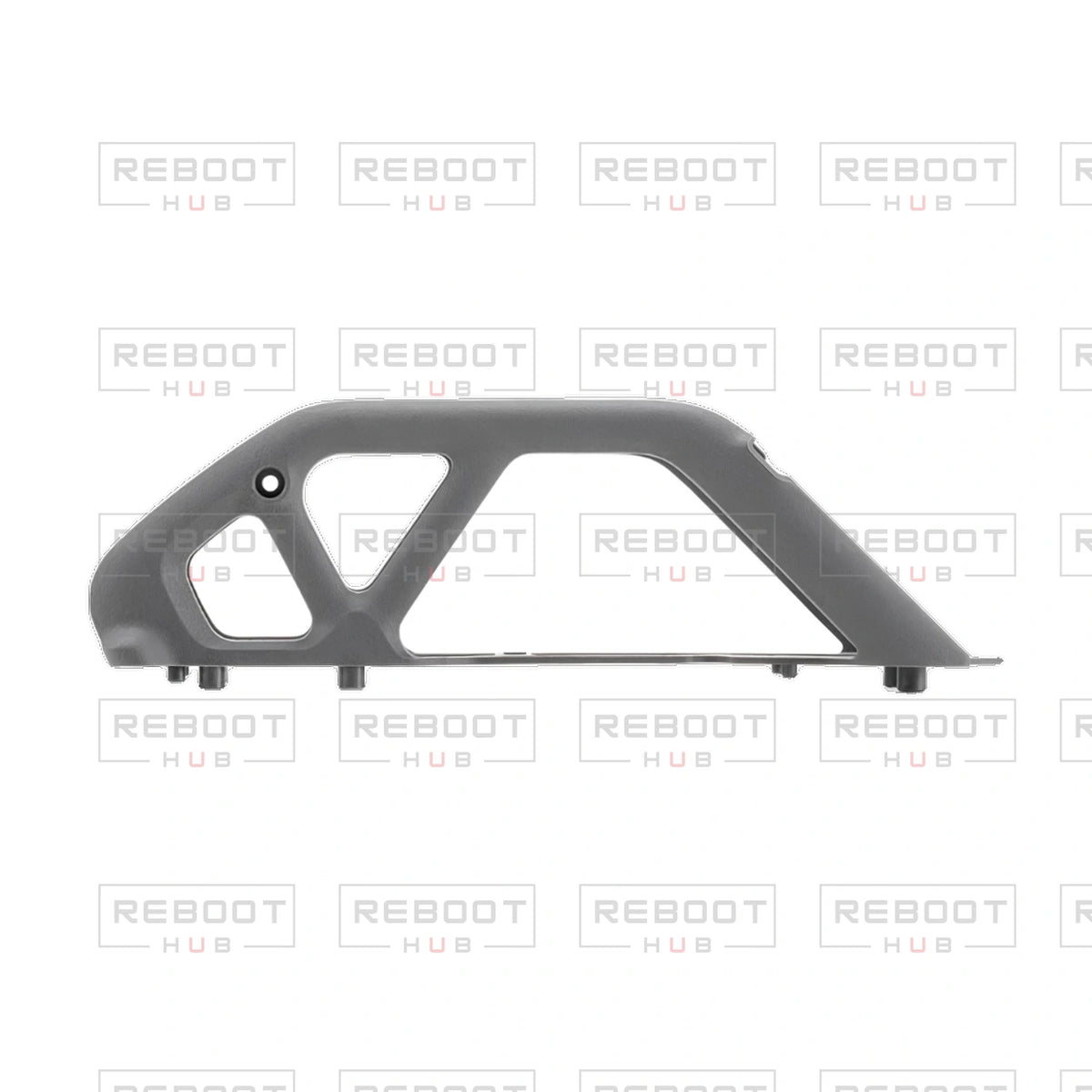 OEM-pulled DJI Avata Upper Shell without Screws on white with Reboot Hub watermark overlay — view 3