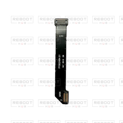 OEM-pulled DJI Flip ESC Flexible Flat Cable on white with Reboot Hub watermark overlay — view 2